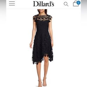 Eliza J navy lace asymmetrical dress size 12.